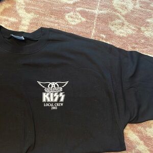 Vintage Aerosmith & kiss tour crew shirt